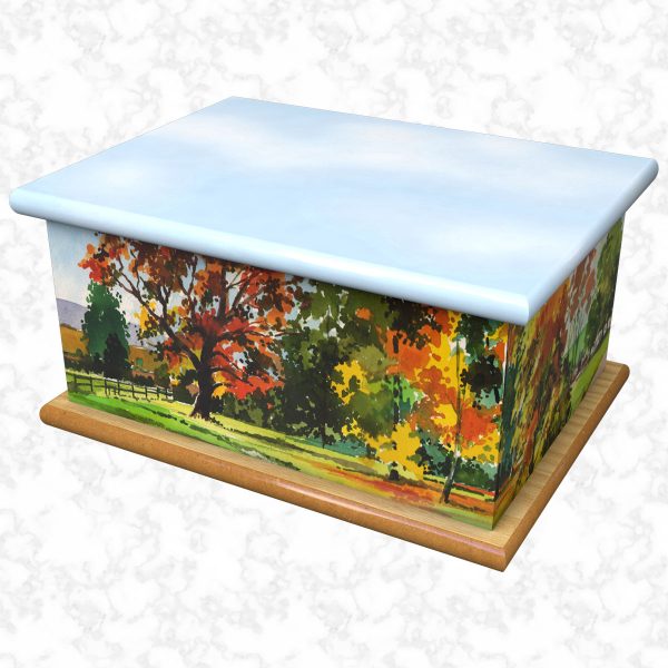 Autumn adult ashes casket