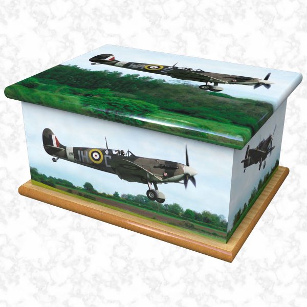 Spitfire ashes casket