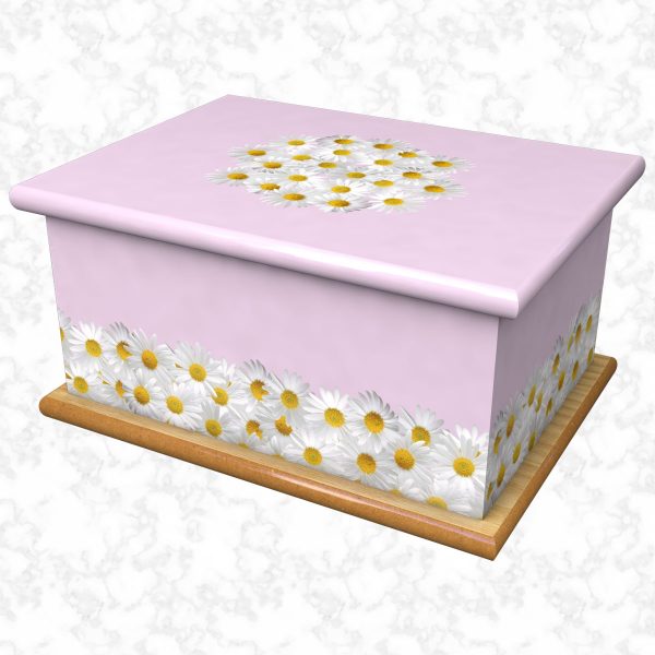 Daisy bank lilac ashes casket