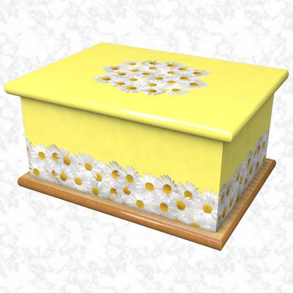 Daisy bank yellow ashes casket