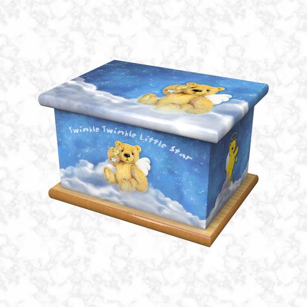 Twinkle blue child ashes casket