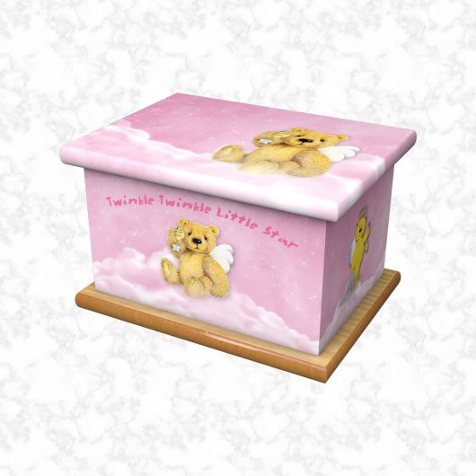 Twinkle pink child ashes casket