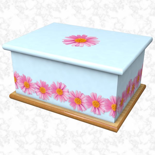 Daisy chain skyblue ashes casket