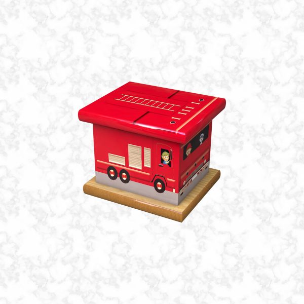 Fire truck infant ashes casket