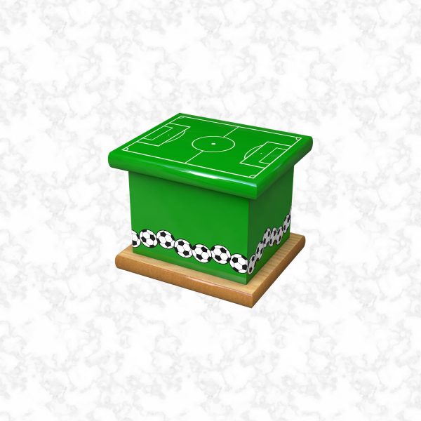 Football pitch infant ashes casket