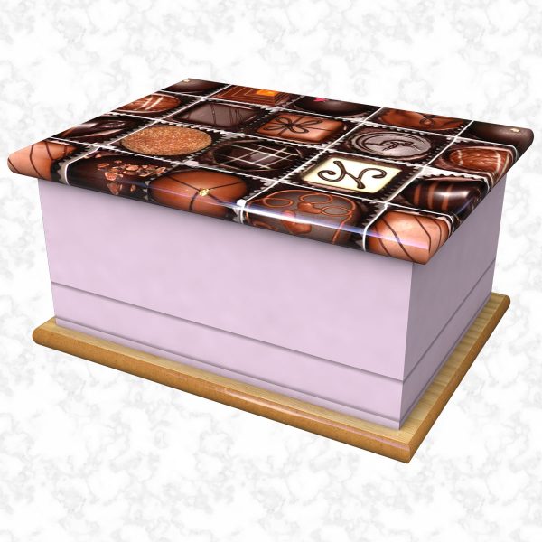 Chocoholic lilac ashes casket