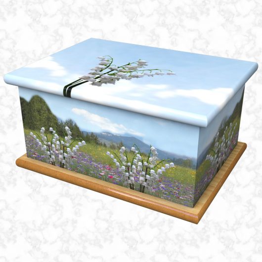 Lilly of the valley ashes casket