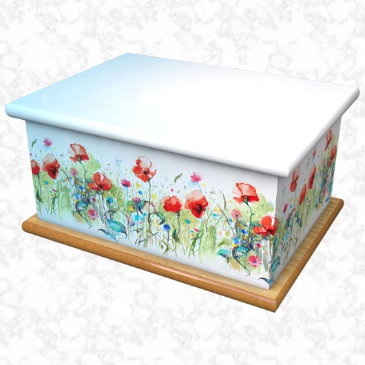 Splendid beauty blue ashes casket