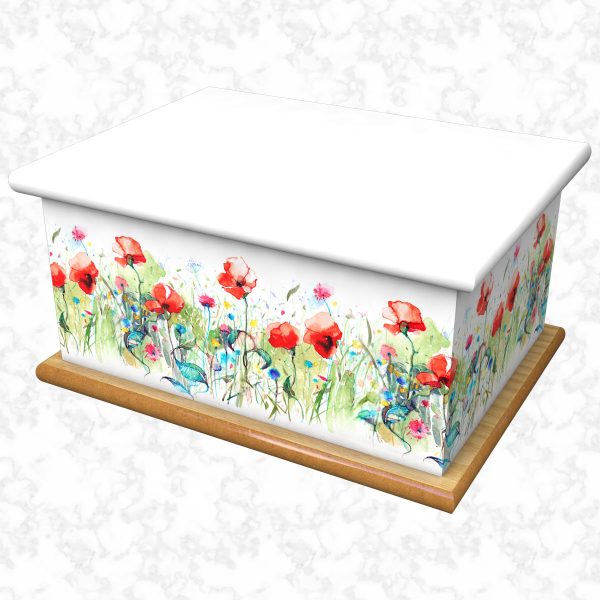 Splendid beauty white ashes casket