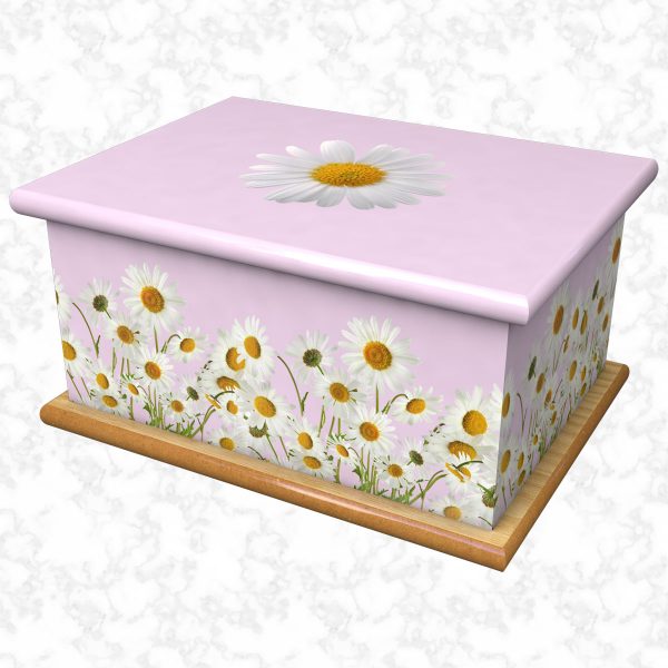 Daisy wild lilac ashes casket