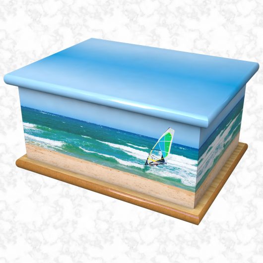 Beach Surfer ashes casket