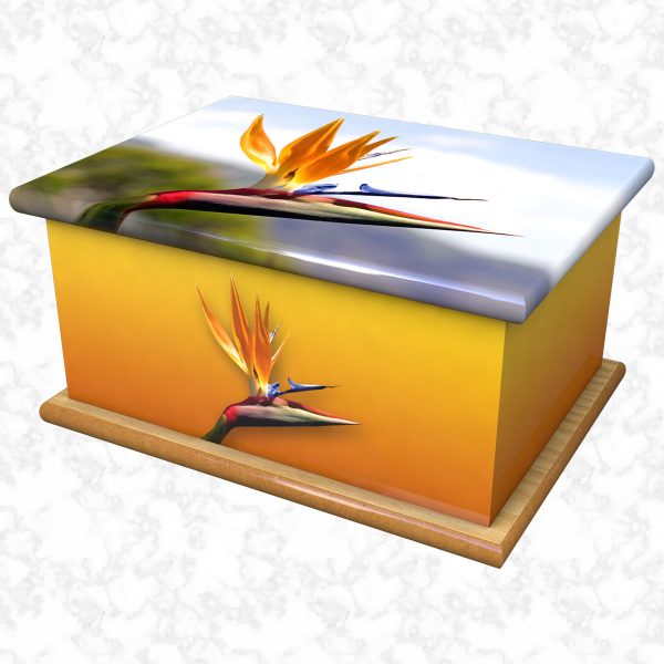 Bird of Paradise ashes casket