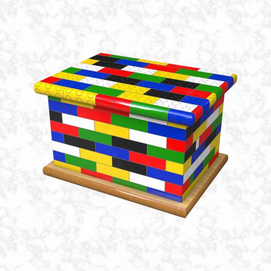 Building blocks child ashes casket