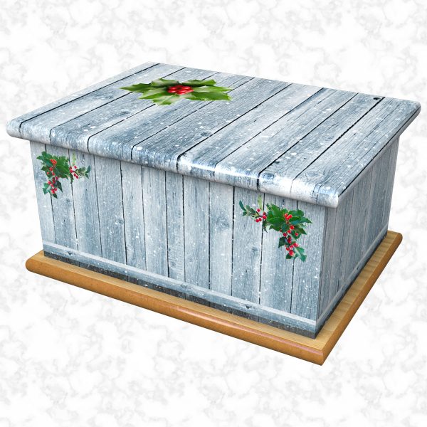 Holly blue wood ashes casket