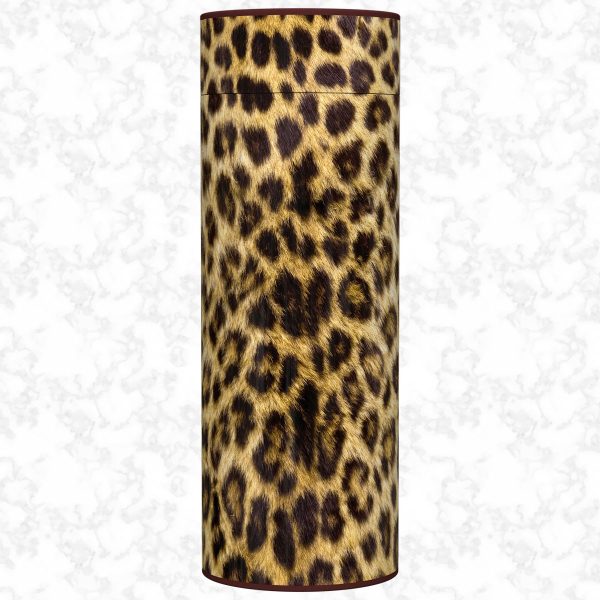 Leopard Fur scatter tube adult size front view