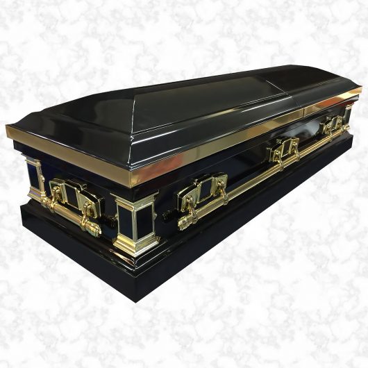 Devotion Black & Gold American casket