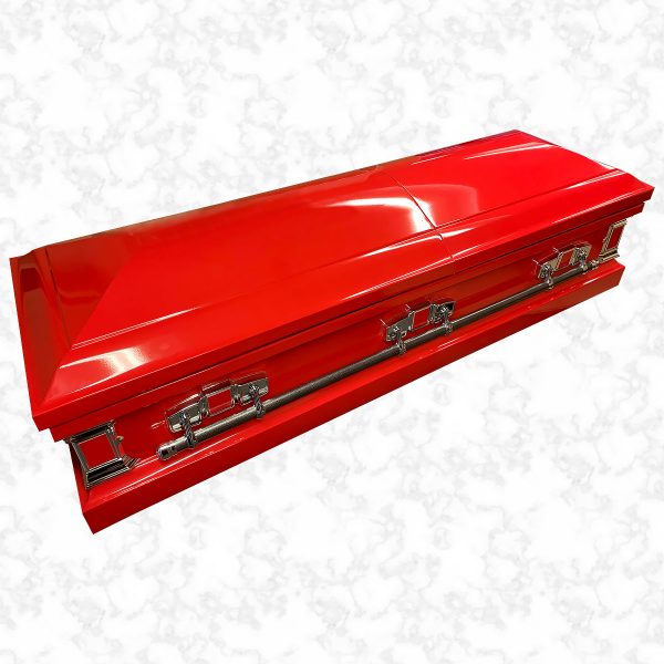 Devotion Bright Red American casket