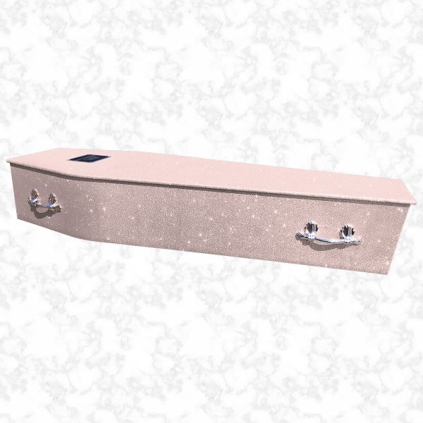 Baby pink glitter coffin