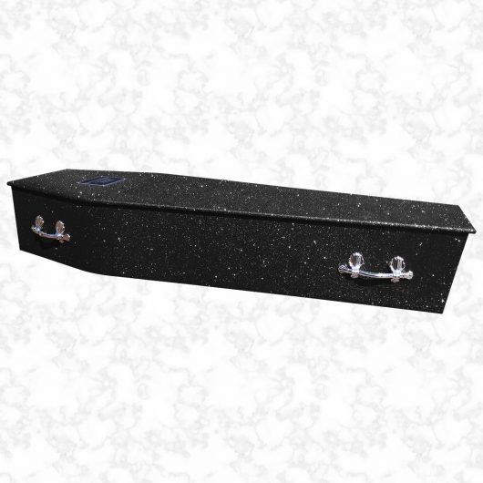 Black glitter coffin