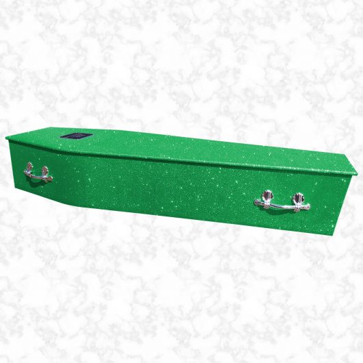 Green glitter coffin