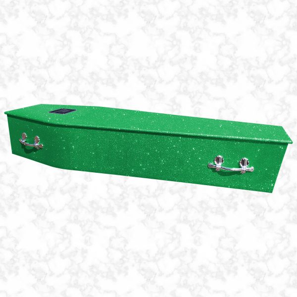 Green glitter coffin