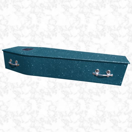 Midnight blue glitter coffin