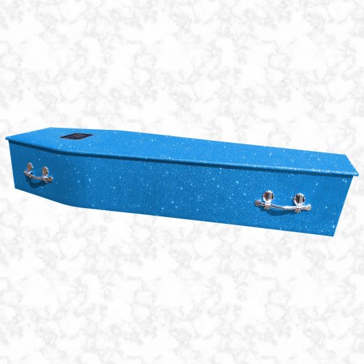 Blue glitter coffin