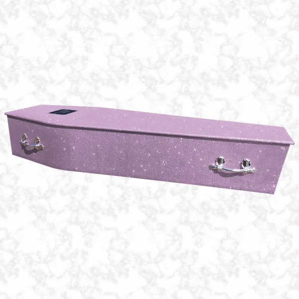 Lilac glitter coffin