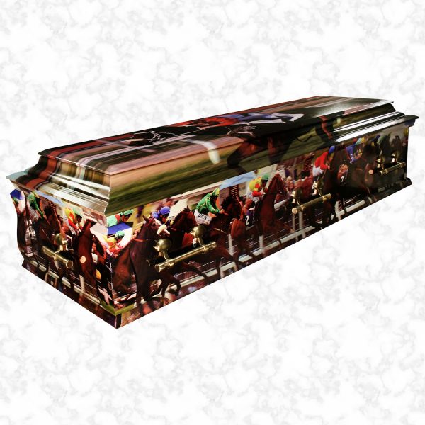 Oxford Horse Racing american casket