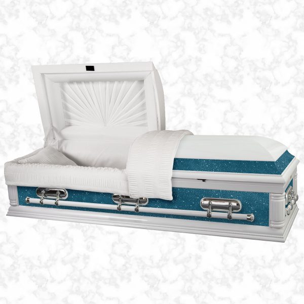 Purity Glitter wooden American casket standard white interior