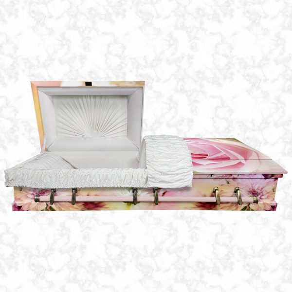 Alaska wood American casket Pink Rose standard interior