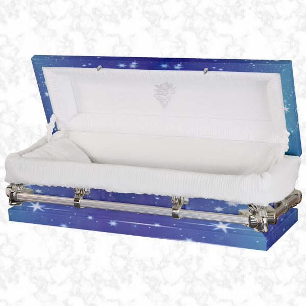 Ashley Angel Blue child American casket standard interior