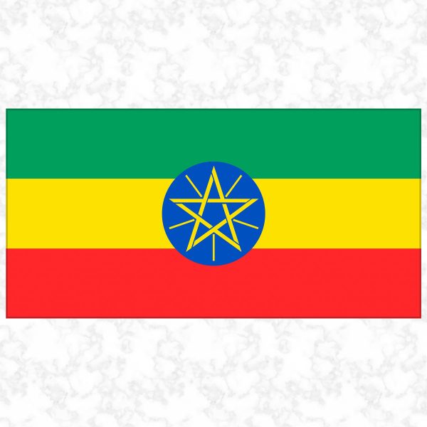 Ethiopia flag view