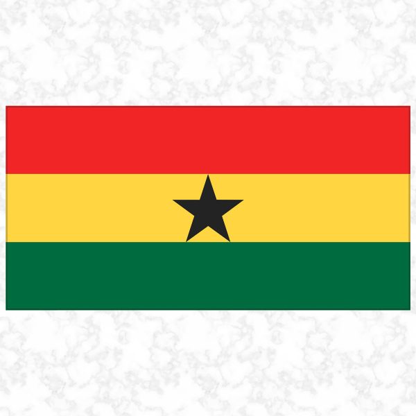 Ghana flag view