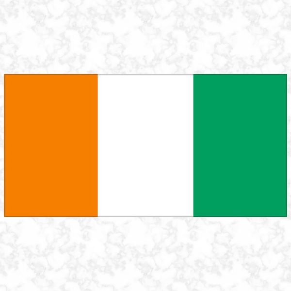 Ivory Coast flag view