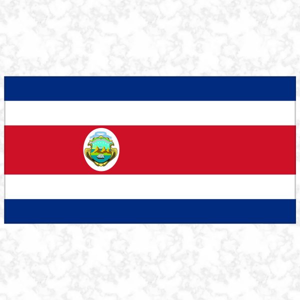 Costa Rica flag view