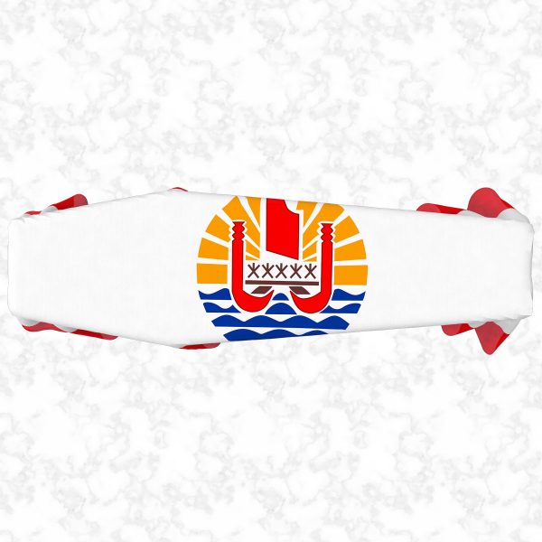 French Polynesia flag 3D top