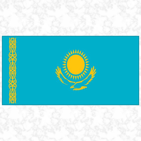 Kazakhstan flag view