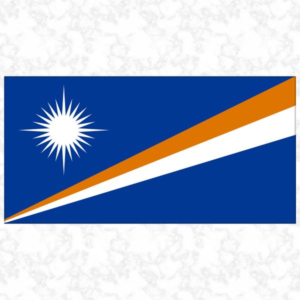 Marshall Islands flag view