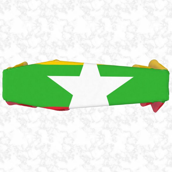 Myanmar flag 3D top