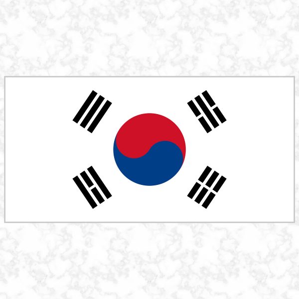 South Korea flag view