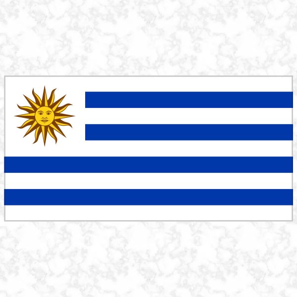 Uruguay flag view