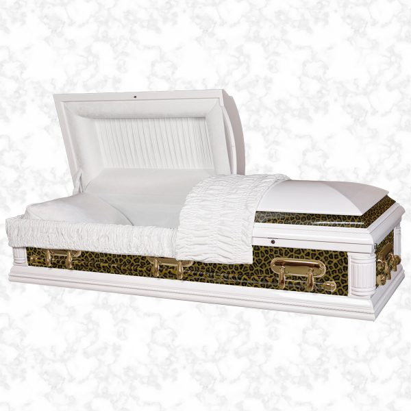 Purity wood American casket Leopard Skin standard interior