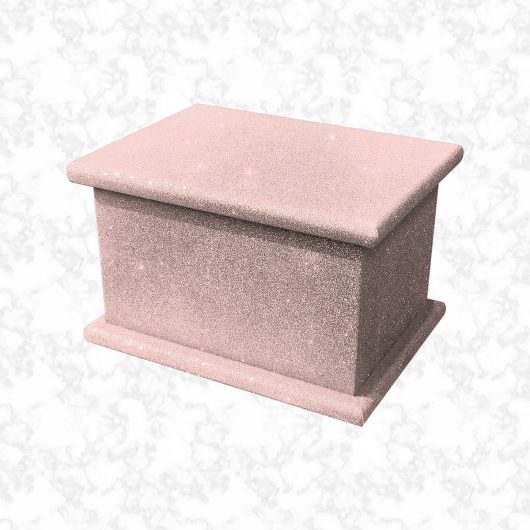 baby pink glitter child ashes casket