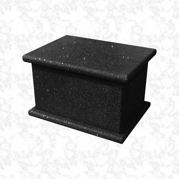 black glitter child ashes casket