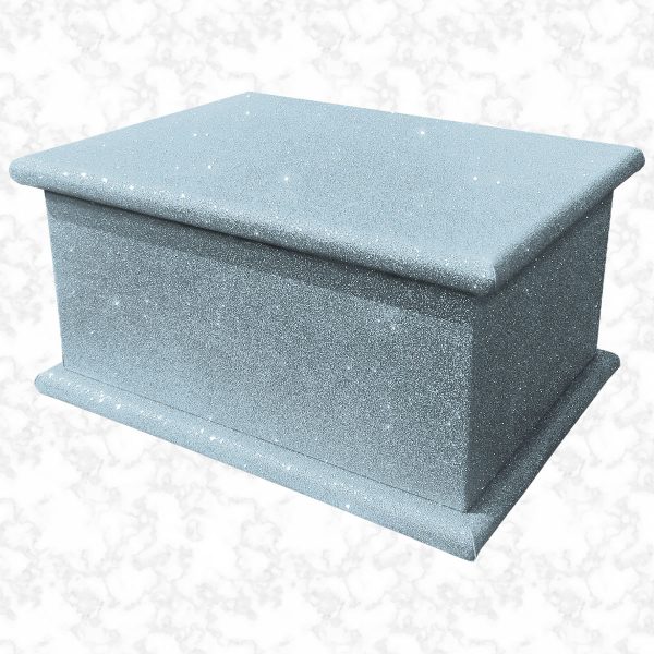 baby blue glitter adult ashes casket