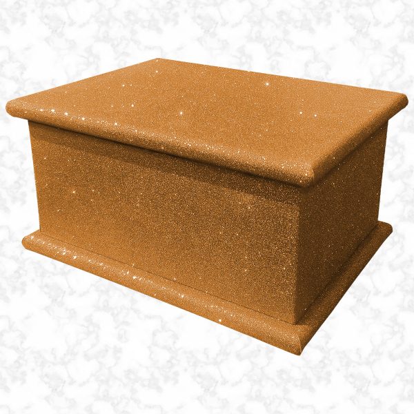 bronze glitter adult ashes casket