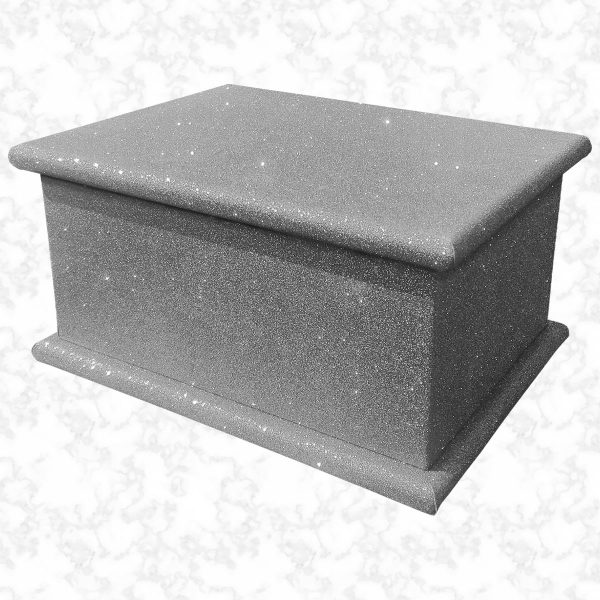 gun metal glitter adult ashes casket