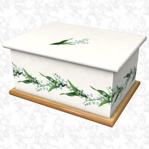 Lilly of the valley Garland ashes casket