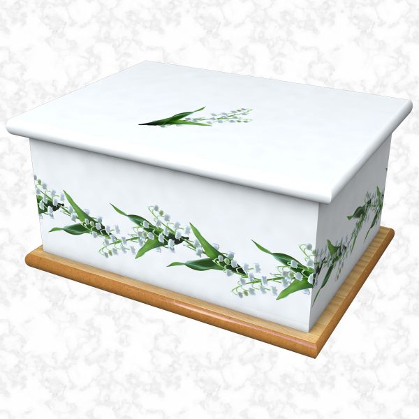 Lilly of the valley Garland blue ashes casket